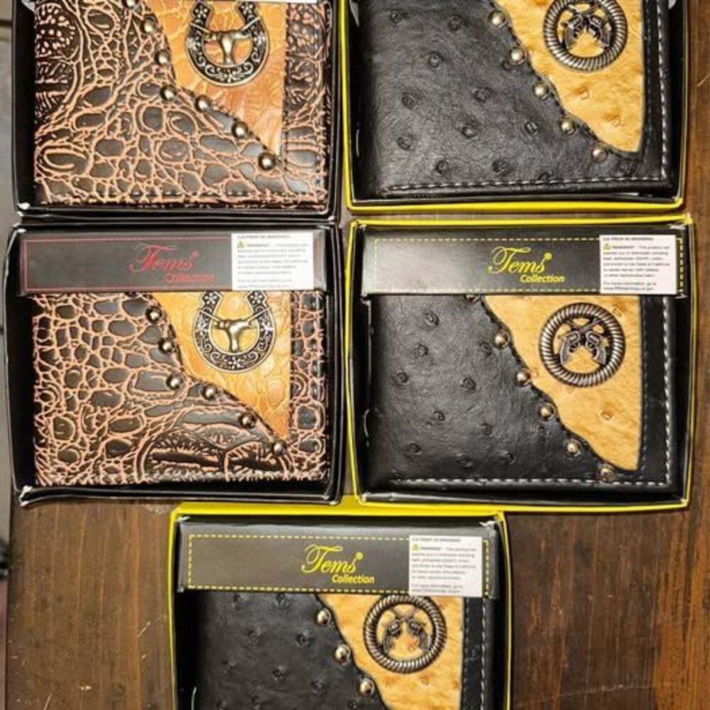 Brand New Neela & Tems Collections Leather / Embroidered Western Wallets